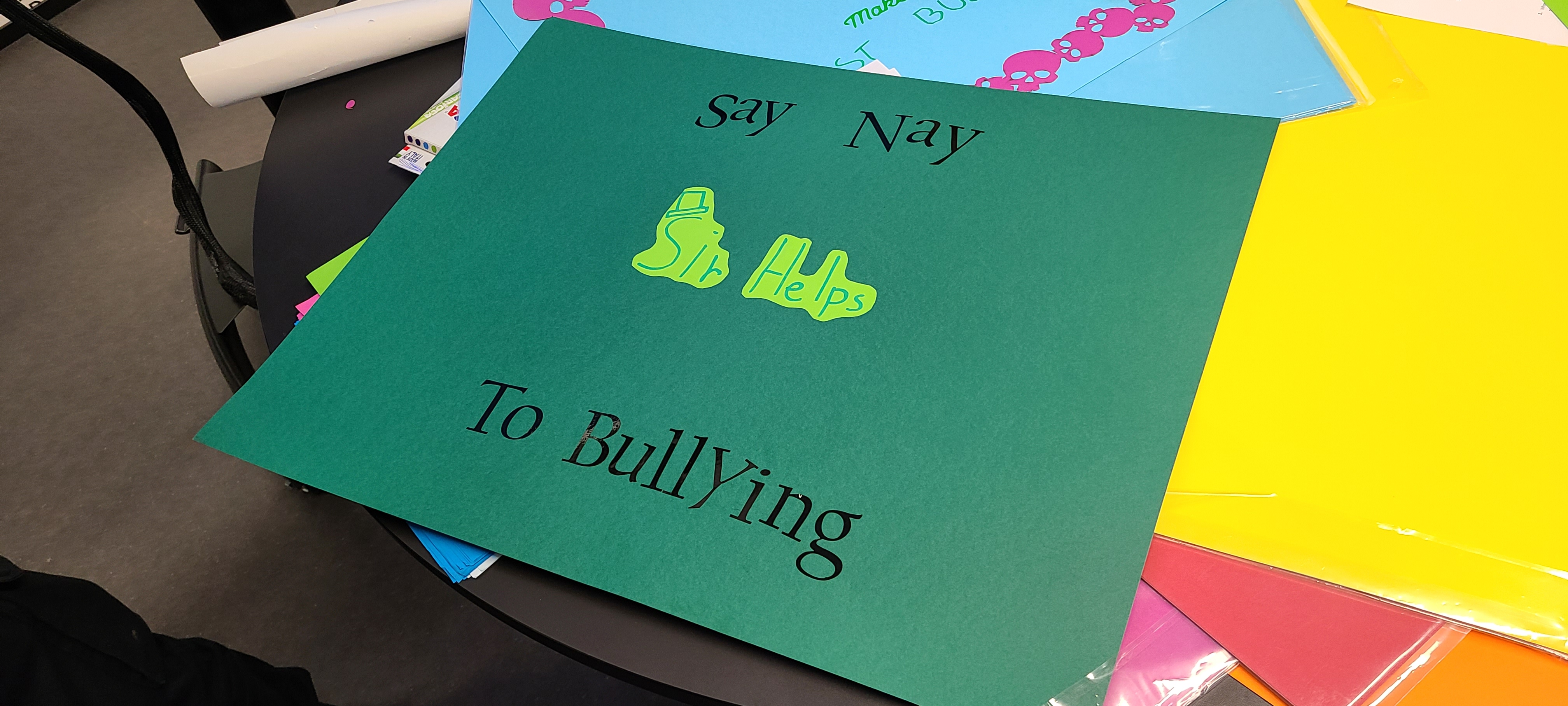 Anti-bullying poster made during the project